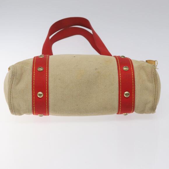 LOUIS VUITTON Antigua Cabas MM Tote Bag Beige Red M40035 - Picture 9 of 12